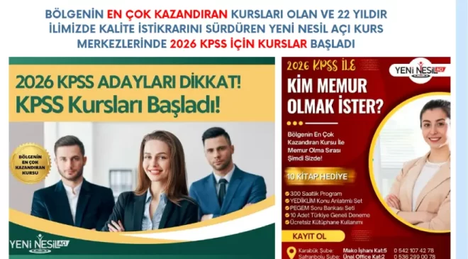 Yeni Nesil Açı’da KPSS Kursları Başladı!                        </div>
                        <div class=